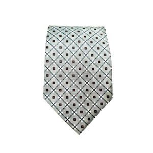 Fuliwang Men Dress Tie Gray Red Black Shiny Blend Hand Made Suit Accessory